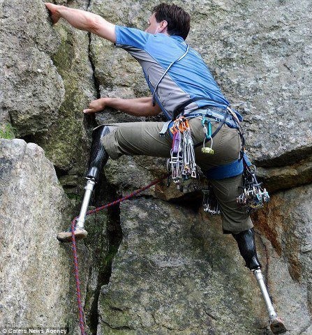 no excuses rock climber
